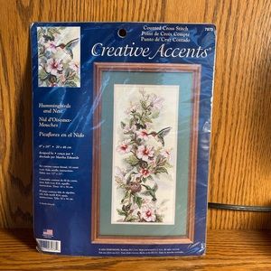 Cross Stitch, hummingbirds. 8x18